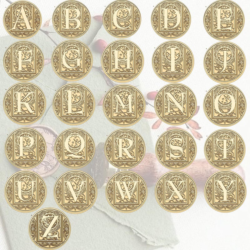 STAMPMASTER Alphabet W Wax Seal Kit Vintage Starry Initial W Sealing Stamp with 120 Antique Gold Wax Seal Beads for Wedding Christmas Envelopes - Image 2